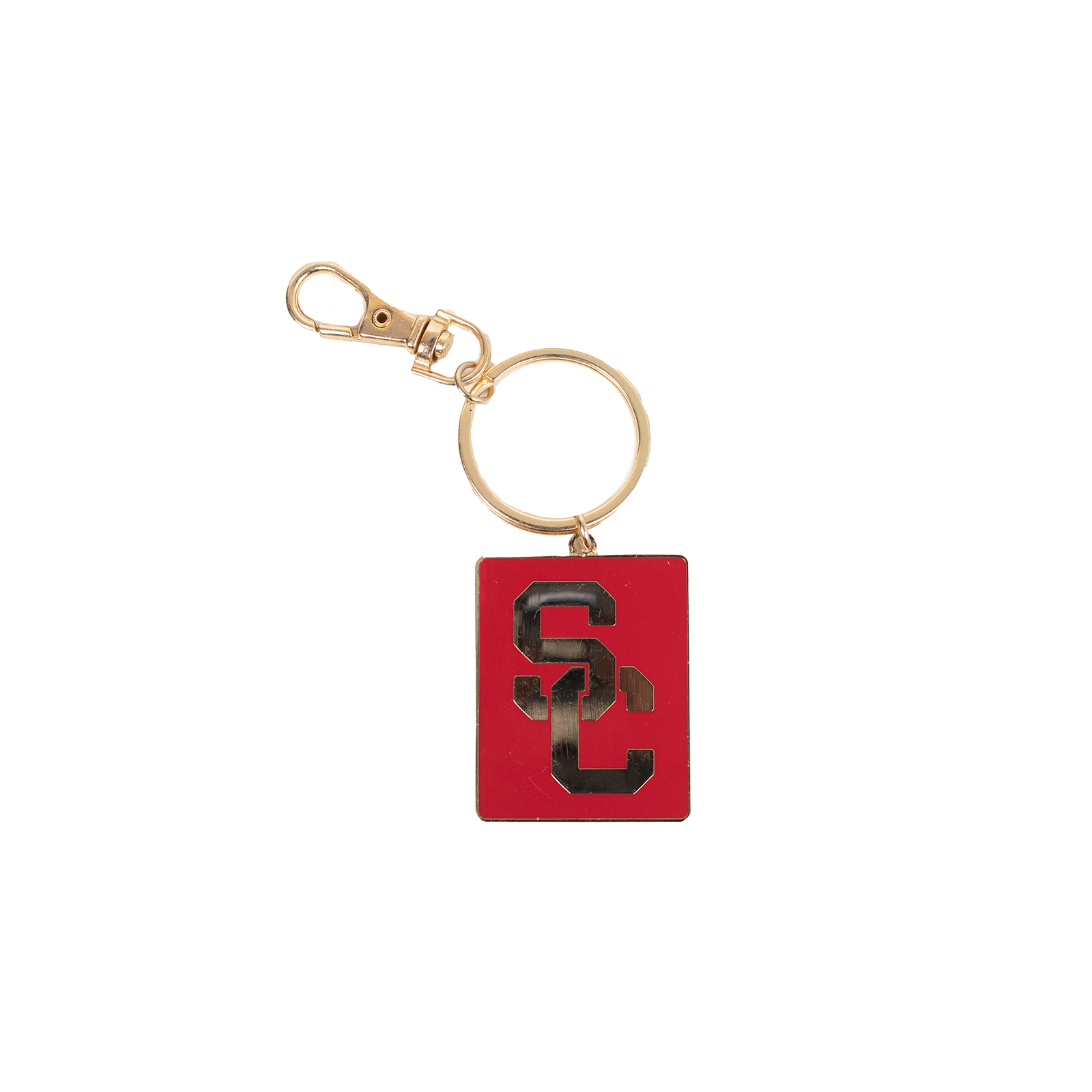 USC Trojans SC Interlock Block Cardinal Keychain
